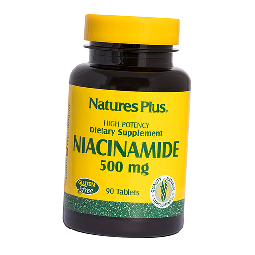 

Ниацинамид, Niacinamide 500, Nature's Plus 90таб (36375133)