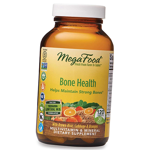 

Витамины для костей, Bone Health, Mega Food 120таб (36343030)