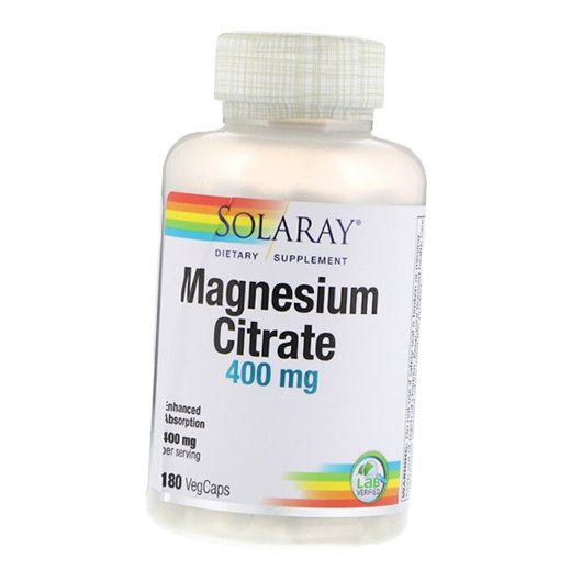 

Магний Цитрат, Magnesium Citrate 400, Solaray 180вегкапс (36411017)