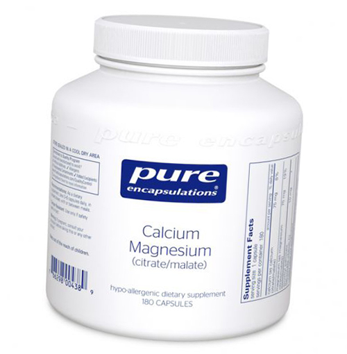 

Магний Цитрат Малат, Magnesium Citrate/Malate, Pure Encapsulations 180капс (36361024)