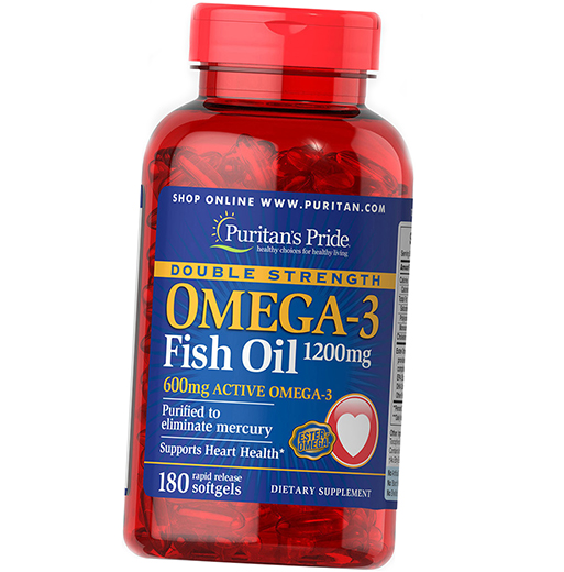 

Омега 3, Double Strength Omega-3 Fish Oil 1200, Puritan's Pride 180гелкапс (67367003)