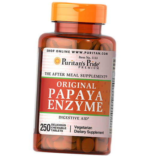 

Фермент для пищеварения, Энзимы папайи, Papaya Enzyme, Puritan's Pride 250таб (69367006)
