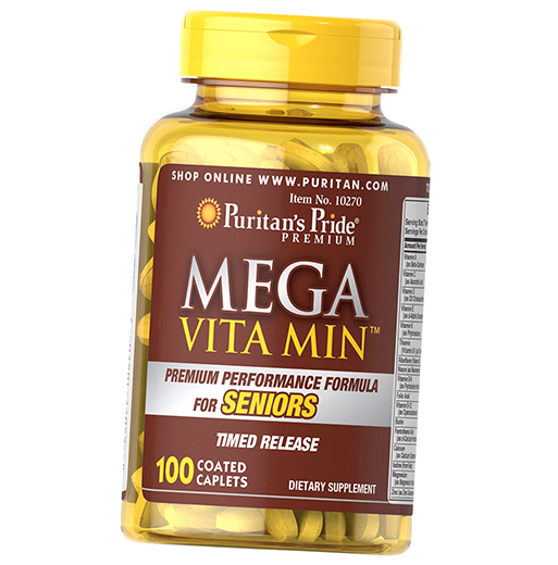 

Комплекс витаминов для пожилых людей, Mega Vita Min Multivitamin for Seniors, Puritan's Pride 100каплет (36367080)