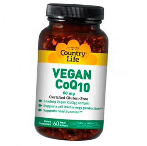 

Убихинон Q10, Vegan CoQ10 60, Country Life 60вег.гелкапс (70124004)