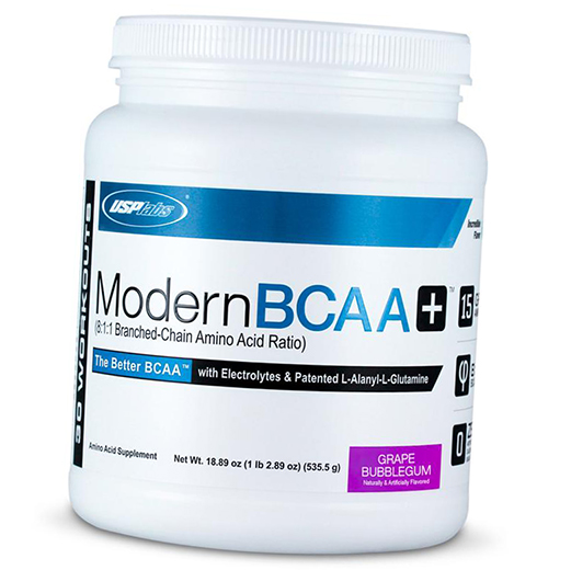 

Аминокислоты, Modern BCAA Plus Powder, USP Labs 535г Виноград (28133001)