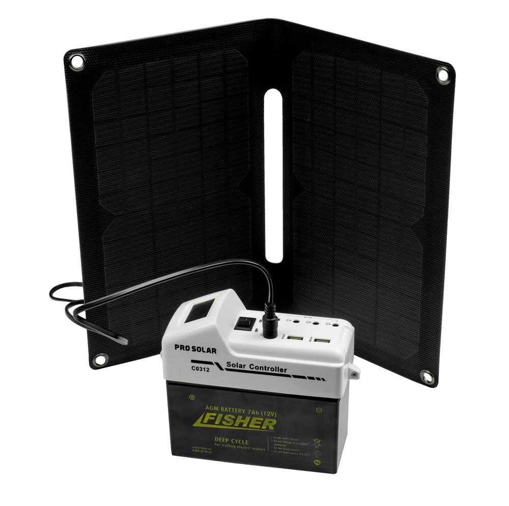 

Портативная солнечная батарея-электростанция Fisher Solar 14W 7Ah