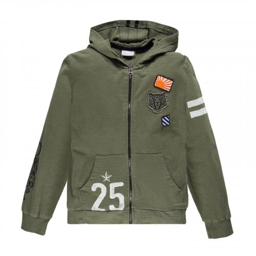 

Толстовка на молнии MEK 171MHFC008-676-1 140 см хаки