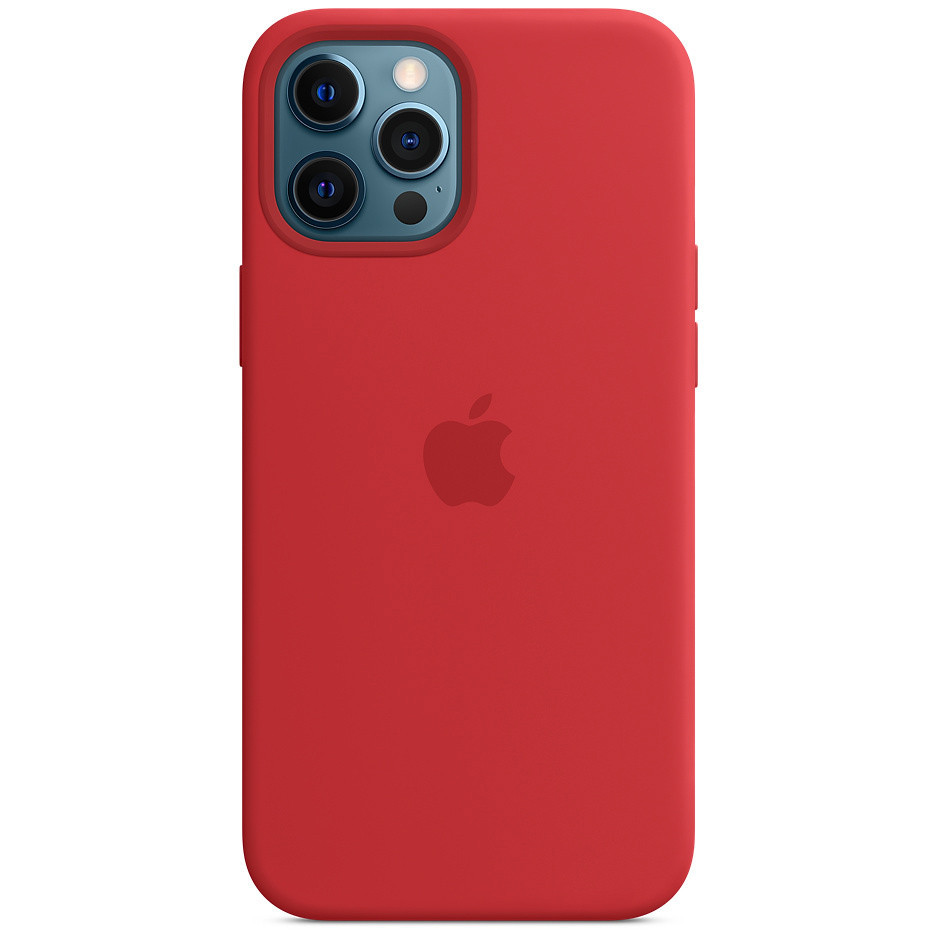 

Чехол Silicone case (AAA) full with Magsafe для Apple iPhone 12 Pro / 12 (6.1") Красный / Red