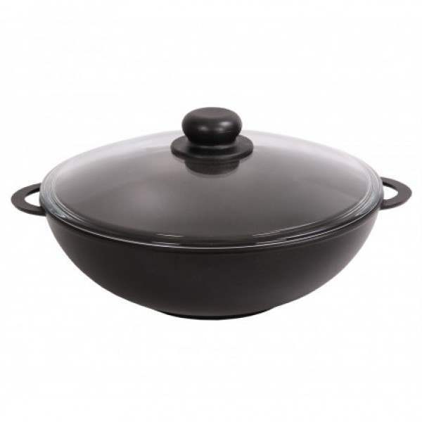 

Сковорода Биол алюминиевая WOK с крышкой 32 см 3203PC