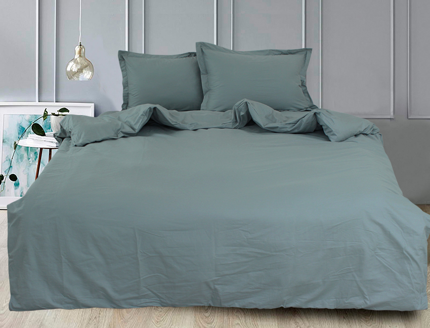 

Комплект постельного белья ТМ TAG сатин люкс 100% хлопок King Size Green Grey