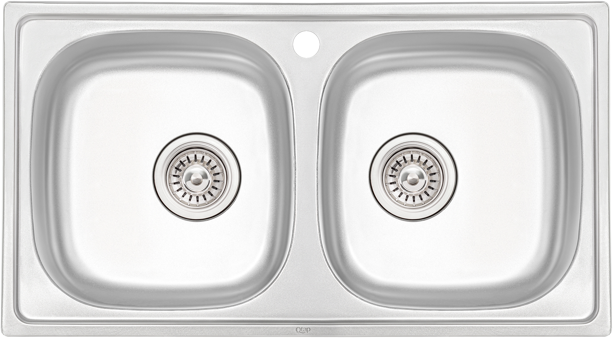 

Кухонная мойка QTAP 7843-B Micro Decor 0.8 мм (QT7843BMICDEC08) две чаши