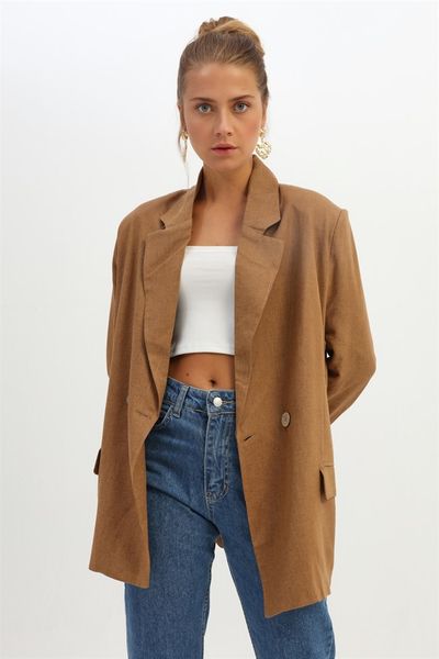 

Піджак Oversize QUZU  Коричневий 21K50825-035, Піджак Oversize QUZU 40 Коричневий 21K50825-035-40