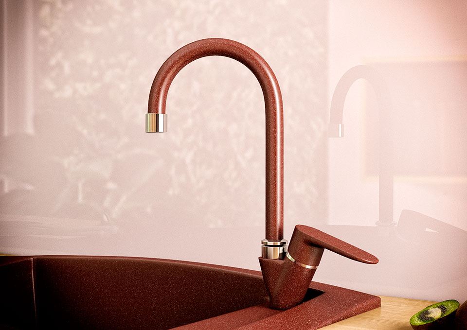 Кран гранит. Смеситель для кухни (мойки) Grohe Essence 30269000. Смеситель для кухни коричневый. Коричневый кран. Смеситель коричневый для ванной.