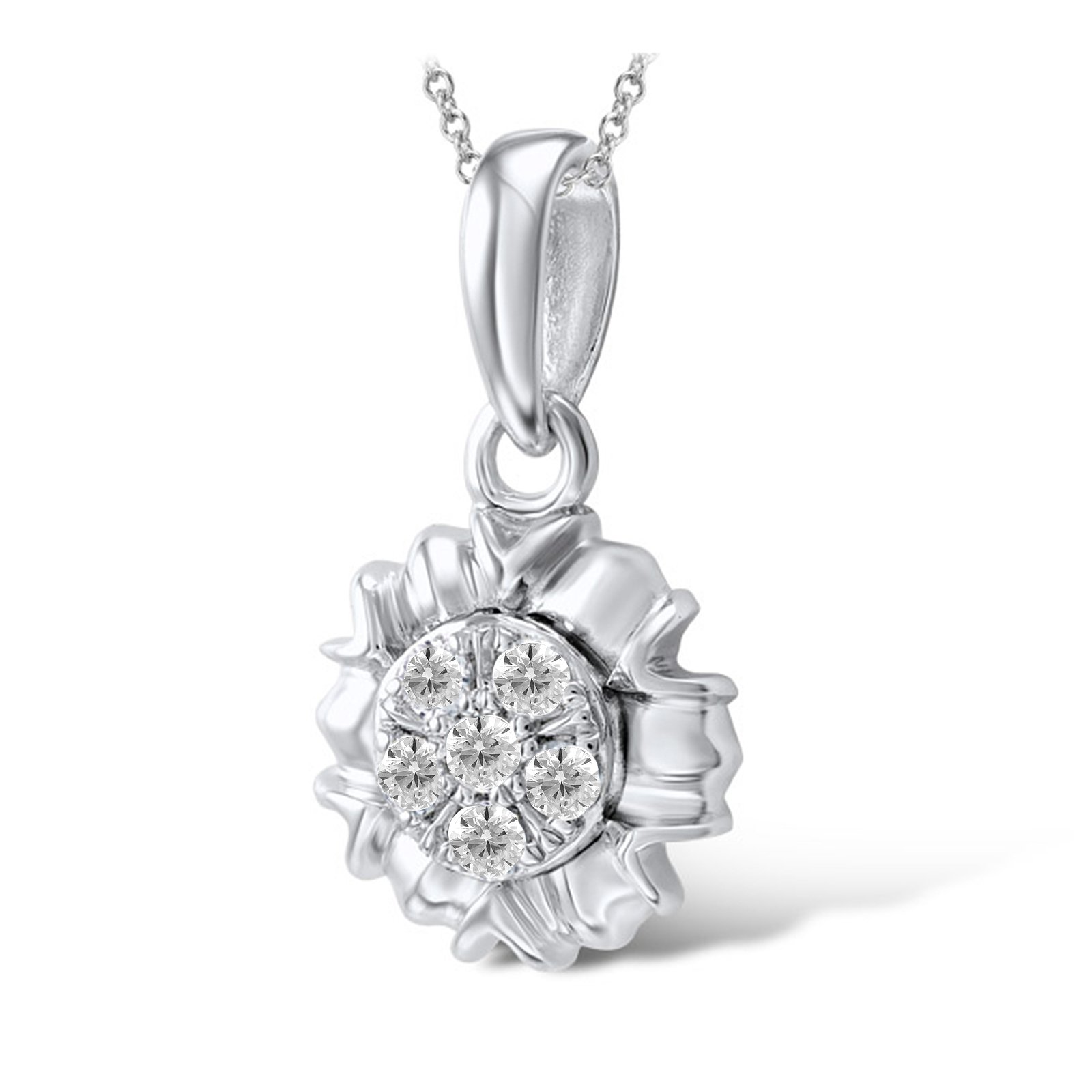 

Кулон из белого золота с бриллиантами 1681346