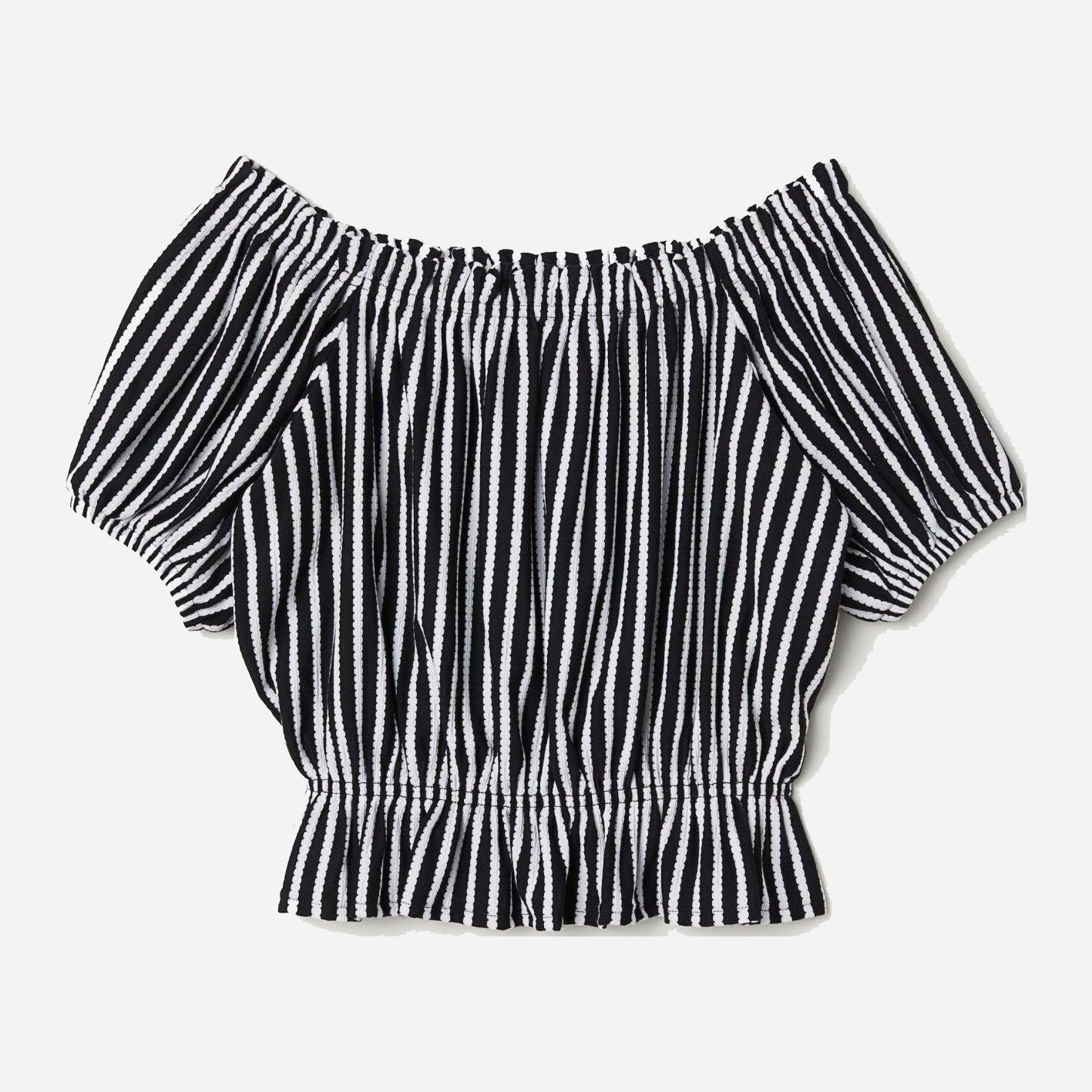 

Топ H&M 6506937-ABOU XL Черный с белым
