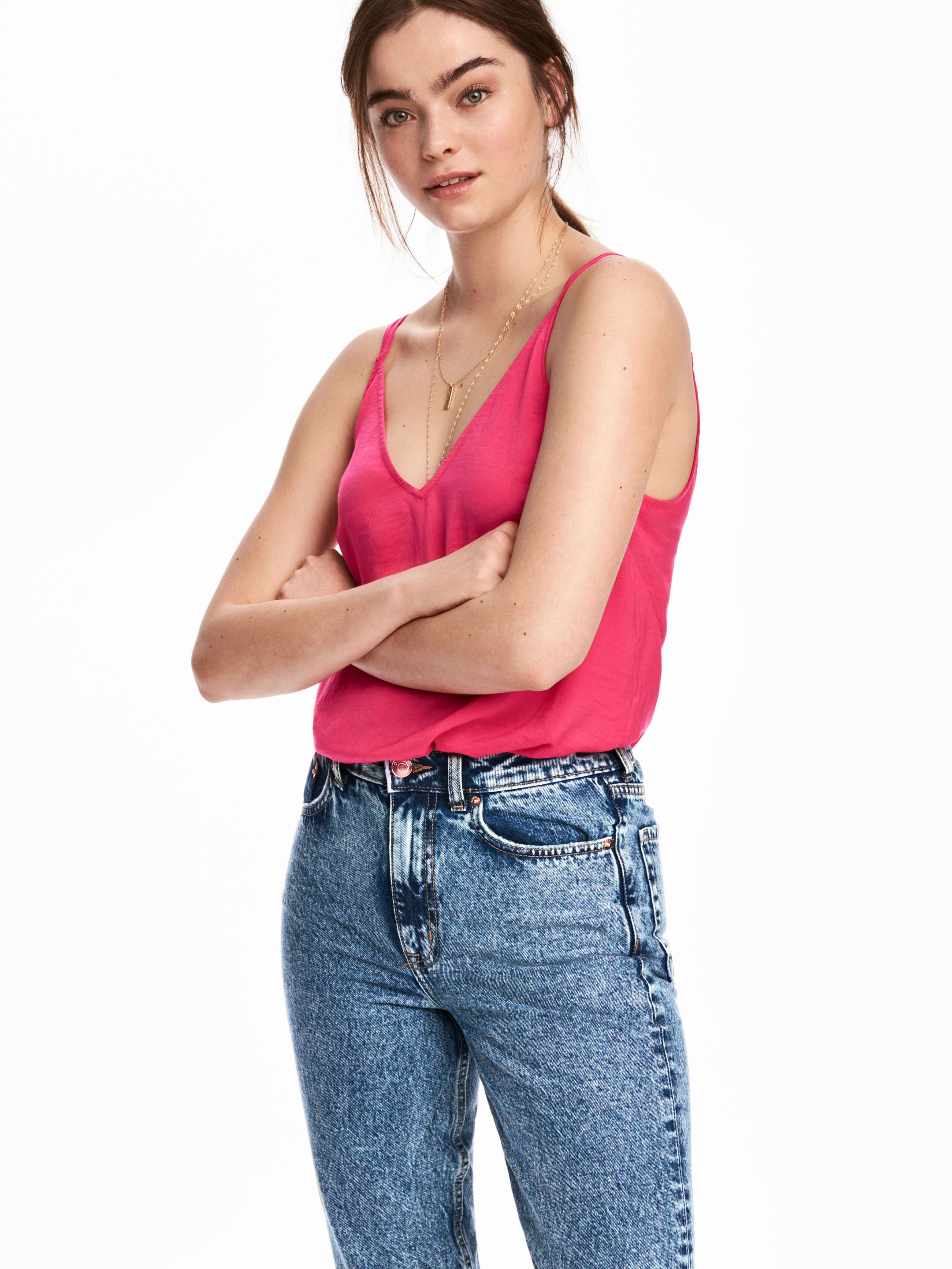 

Топ H&M 5201625-ACSO 44 Ярко-розовый
