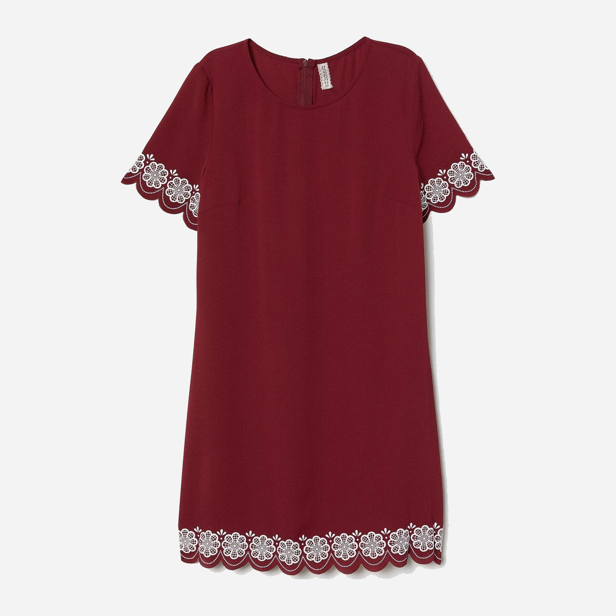 

Платье H&M 6361488-ABAB 42 Бордовое с белым