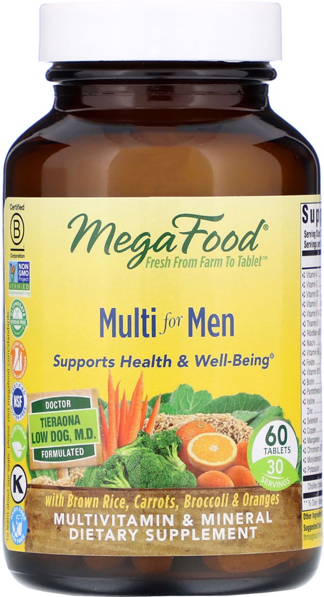 

Мультивитамины для мужчин, Multi for Men, Mega Food 60 таблеток (51494103197)