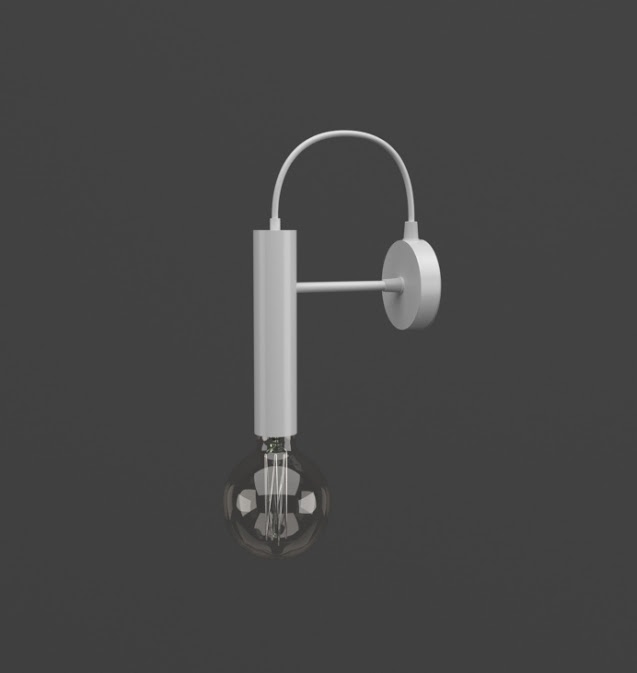 

Бра Tubo mini SС white ТМ MebelLoft 1xE27 в стиле Лофт белый мат