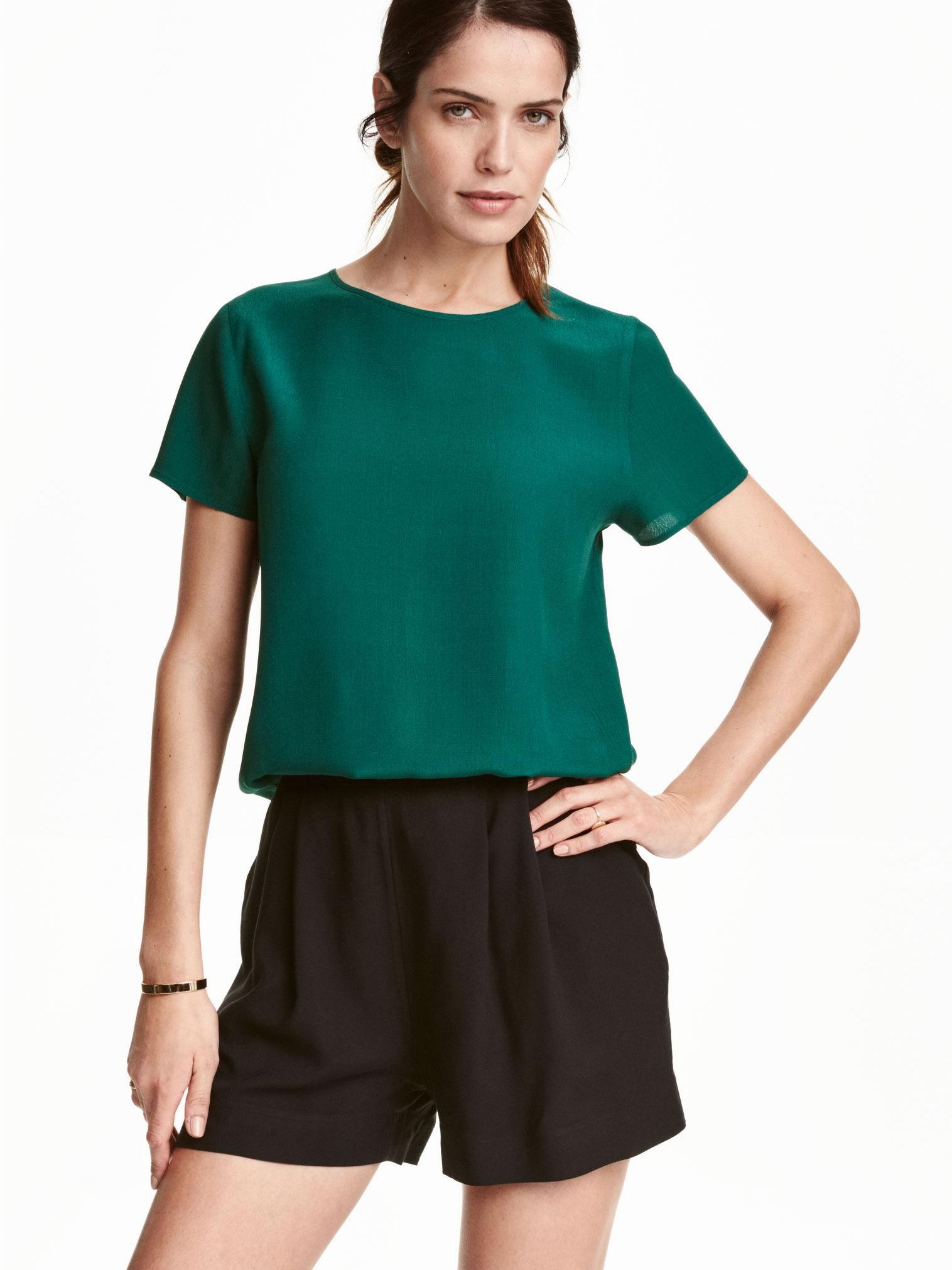 

Блузка H&M 3895374-ACUW 34 Зеленая
