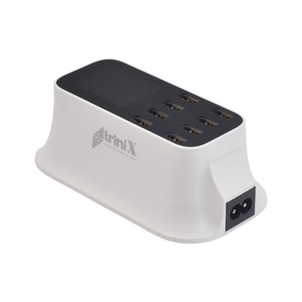 

Зарядное устройство на 8 usb портов Trinix CDA19A 20 Вт 8 А сетевое White-Black