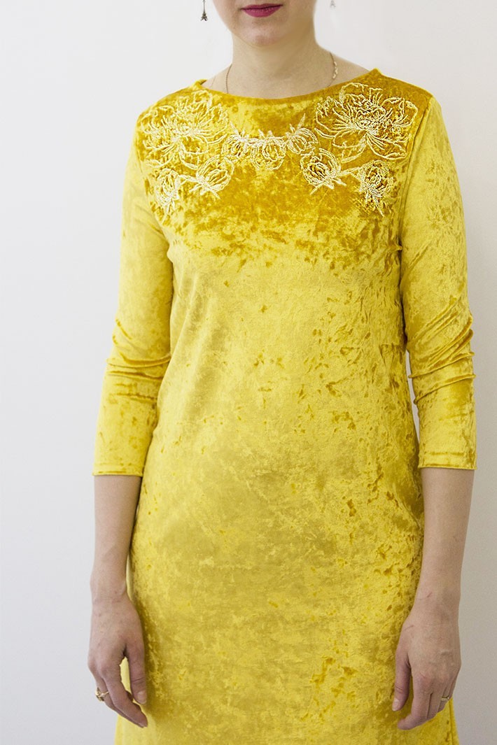 

Платье вечернее Troffish 2605 - жёлтое, Платье вечернее Troffish 2605 M-L жёлтое