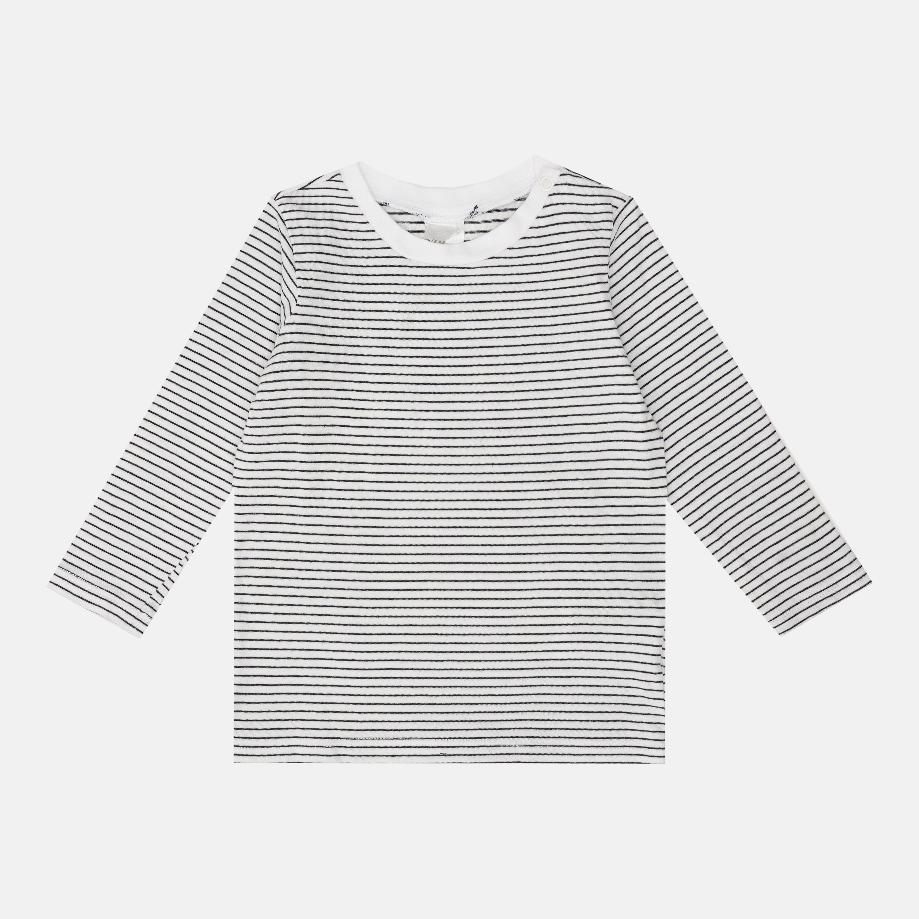

Футболка с длинными рукавами H&M 1605-7567180 74 см Бело-черная полоска
