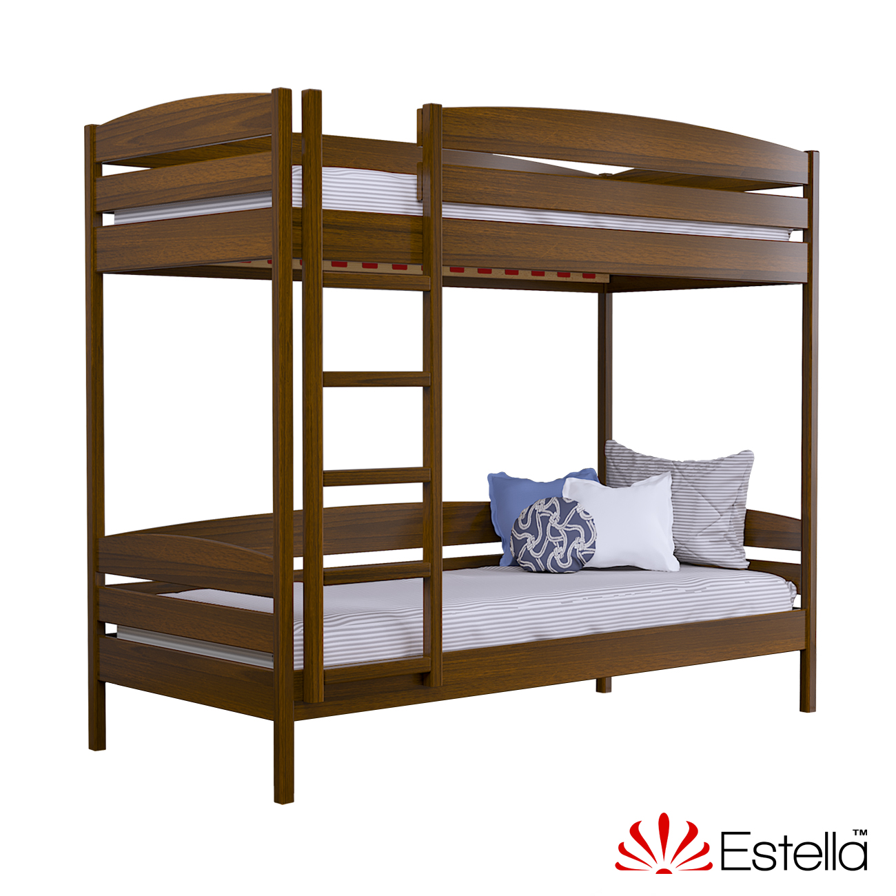 

Двухъярусная кровать Дуэт Плюс без ящиков Estella 90х200 103 - светлый орех Масив 2Л25