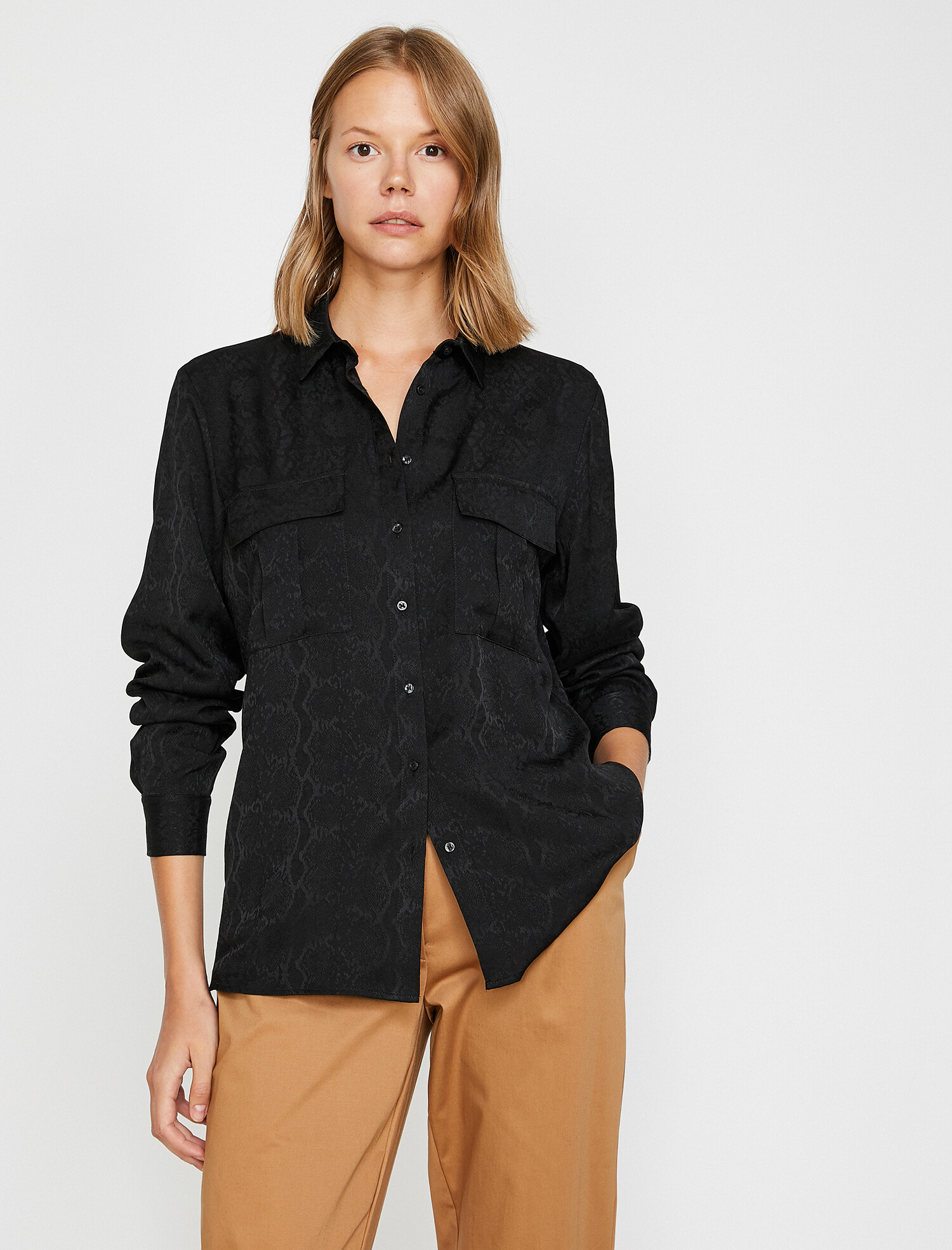 

Рубашка Koton 0KAK66962IW-999 40 Black