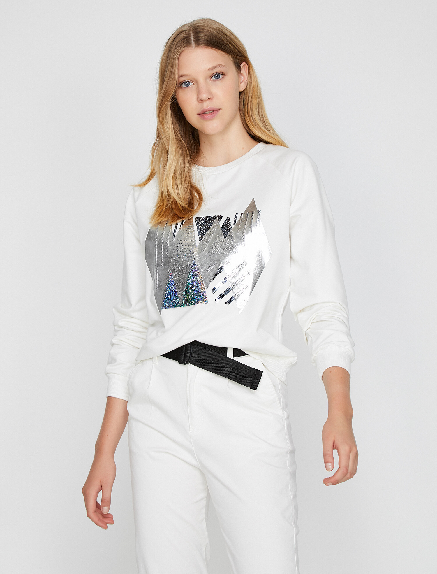 

Свитшот Koton 0KAK13682EK-001 XL Off White