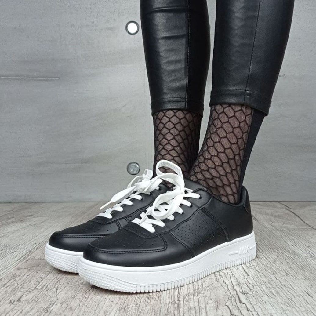 

Женские кеды Fashion 128-105BKWT Черные (41)
