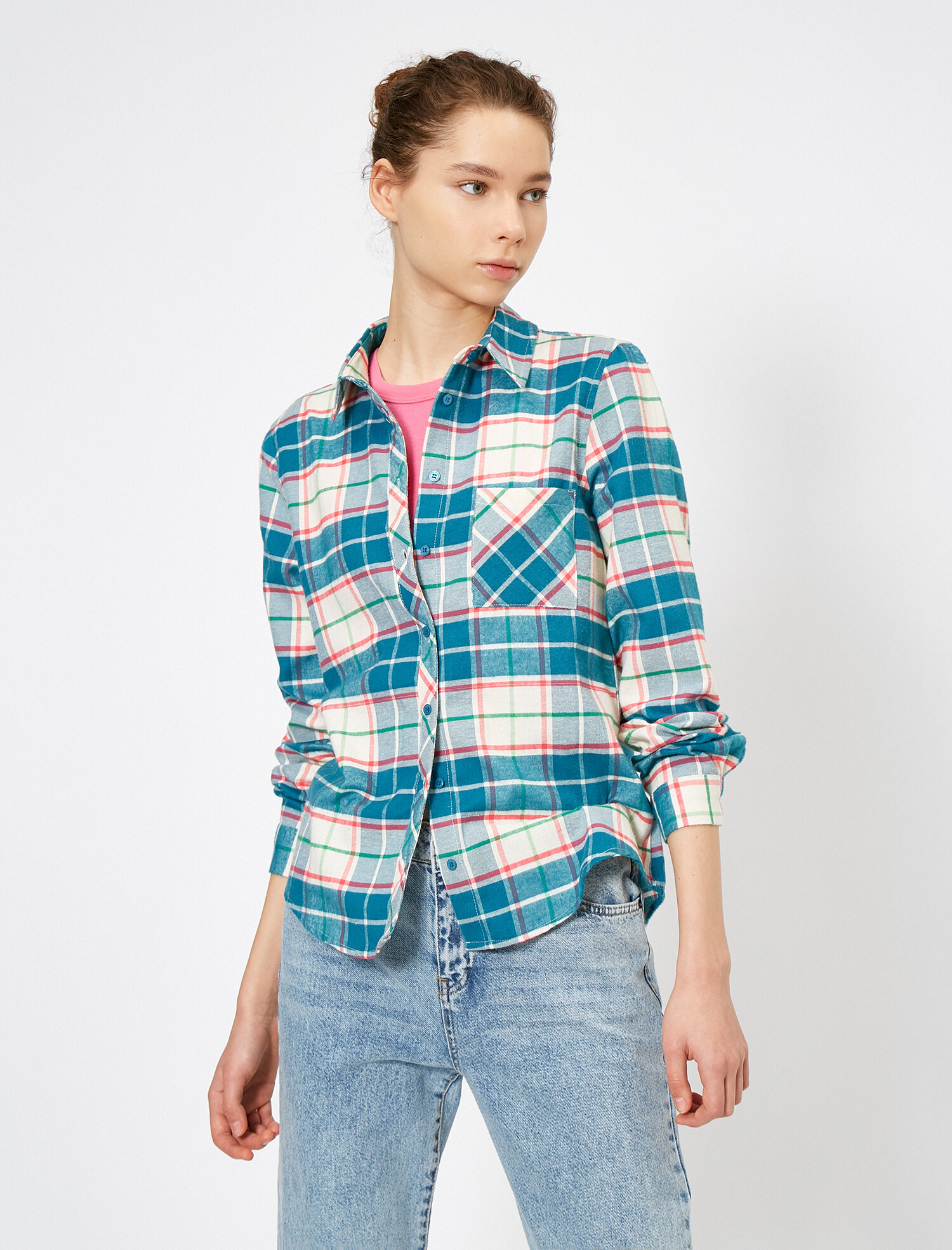 

Рубашка Koton 0KAL68730IW-03T 34 Blue Check
