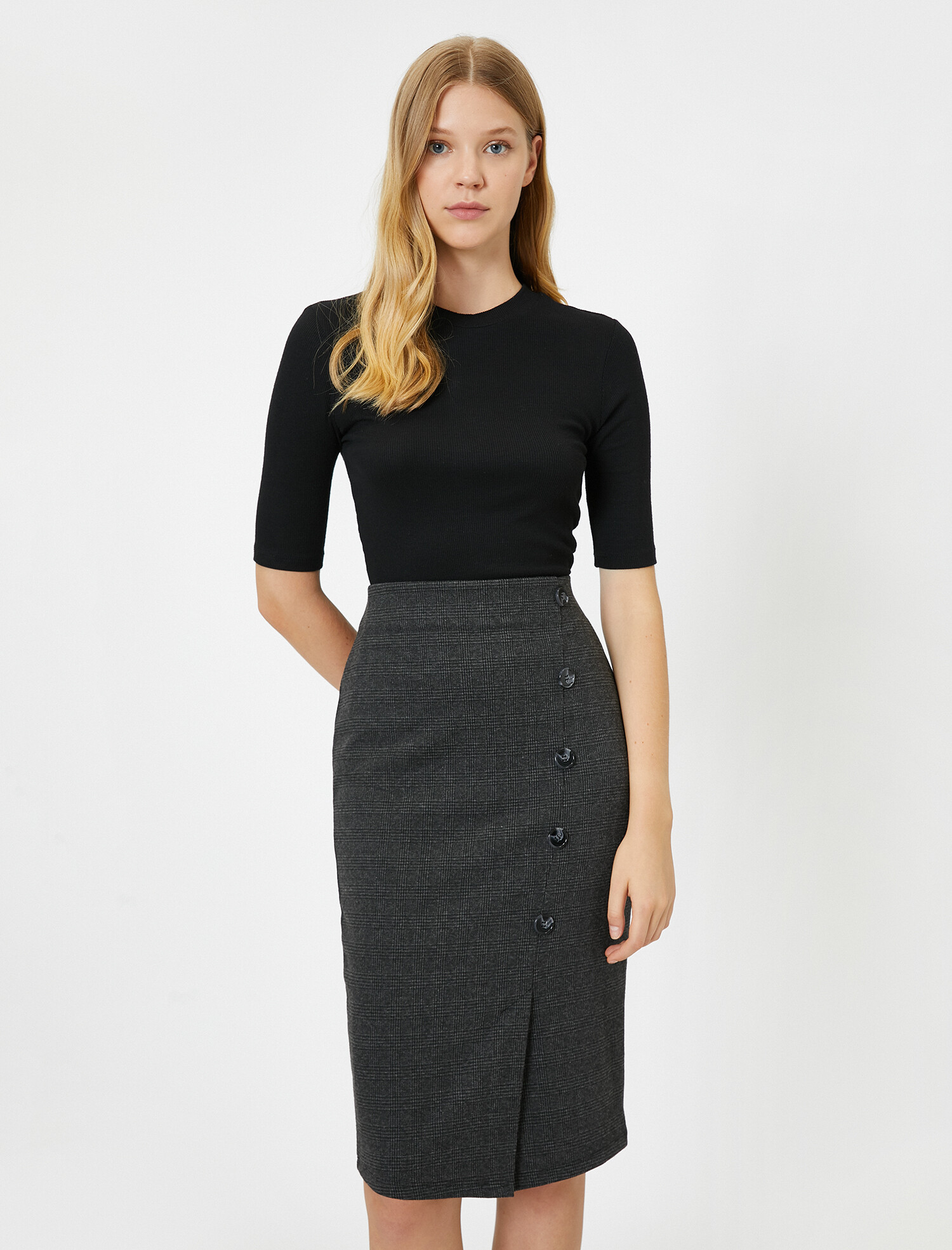 

Юбка Koton 0KAK73409EK-02T M Black Check
