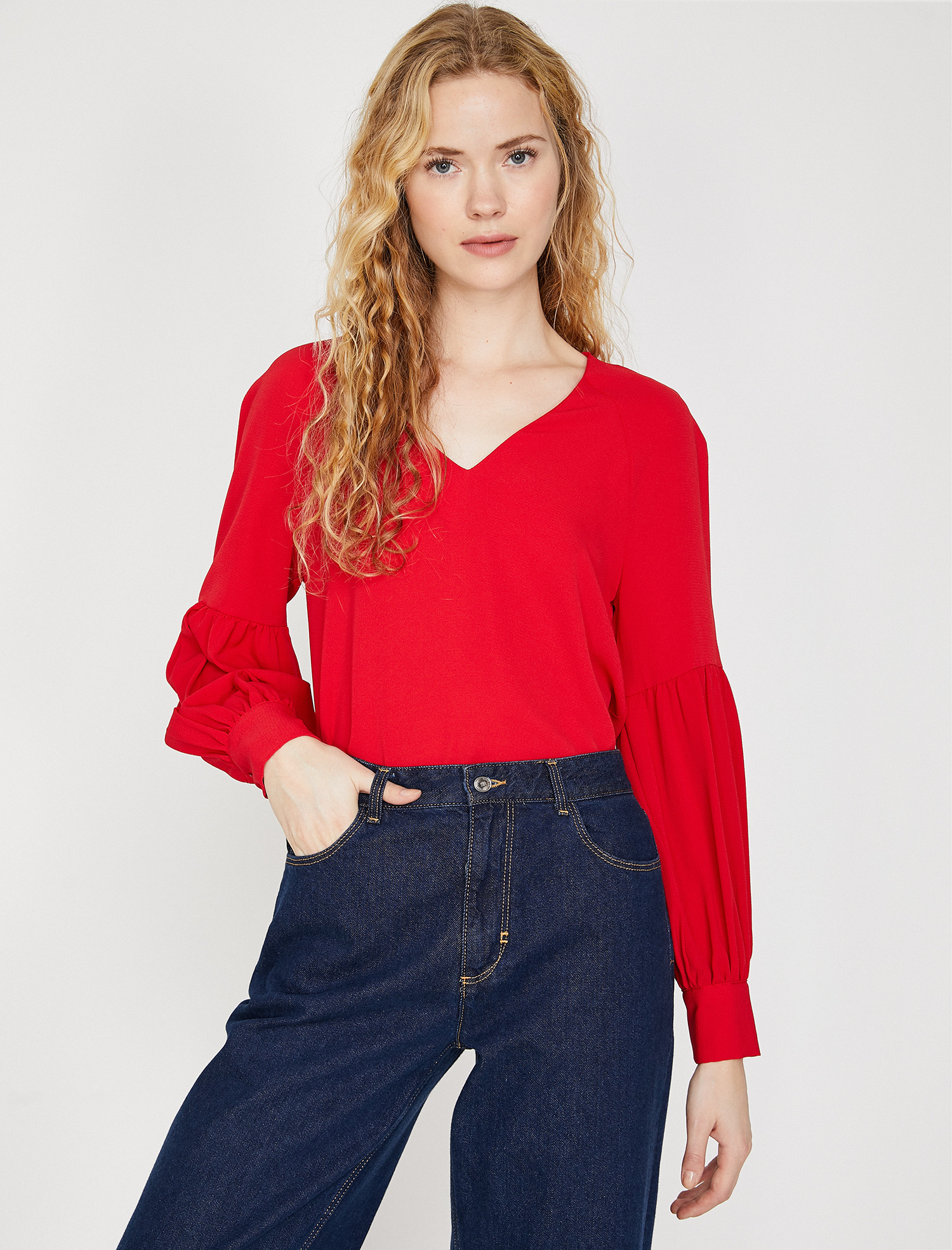 

Блузка Koton 9KAK68835PW-420  Red, Блузка Koton 9KAK68835PW-420 34 Red