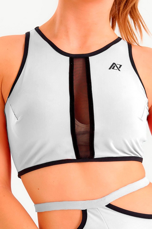 

Спортивный топ-майка для спорта и танцев ANNA OSTROVSKA 136-140 см. (1) белый