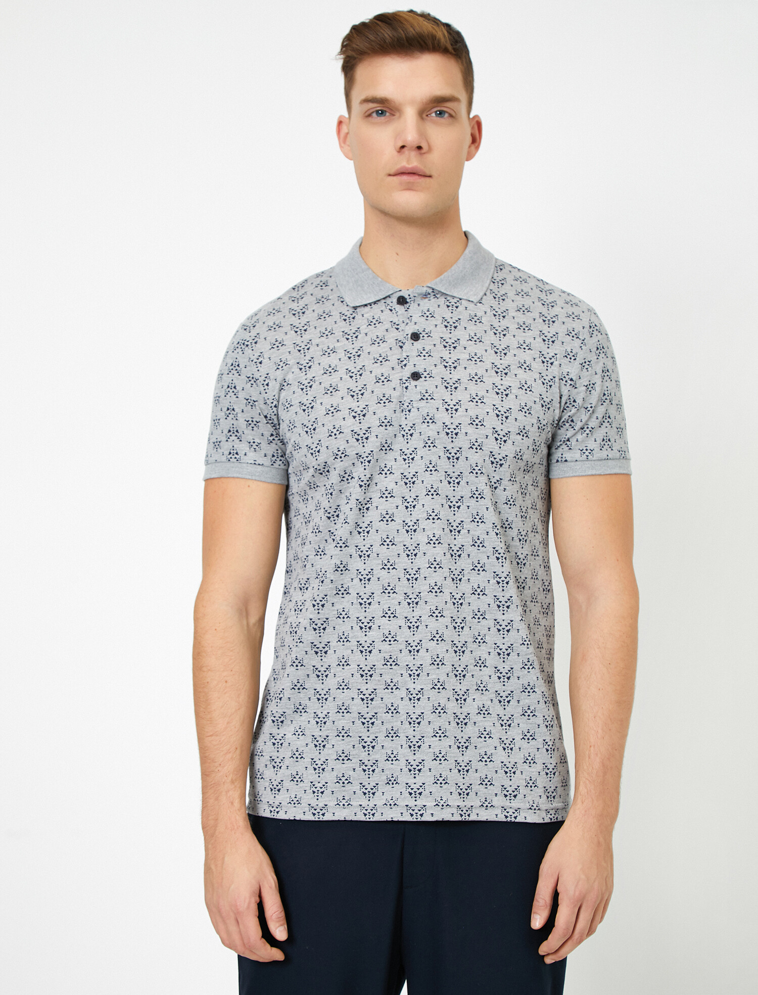 

Поло Koton 0YAM11773HK S Grey