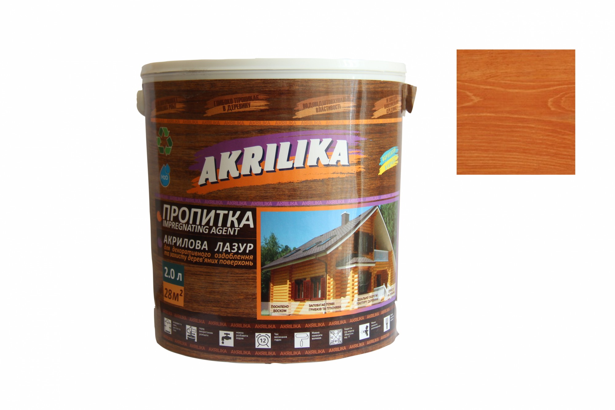 

Акриловая декоративно-защитная пропитка Impregnat Akrilika каштан 2 л