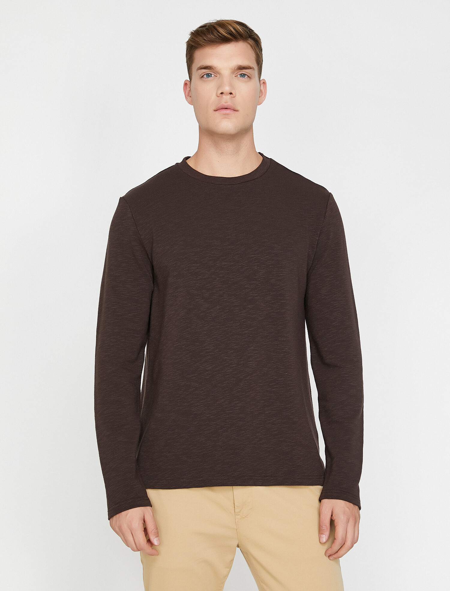 

Лонгслив Koton 0KAM14106OK S Brown