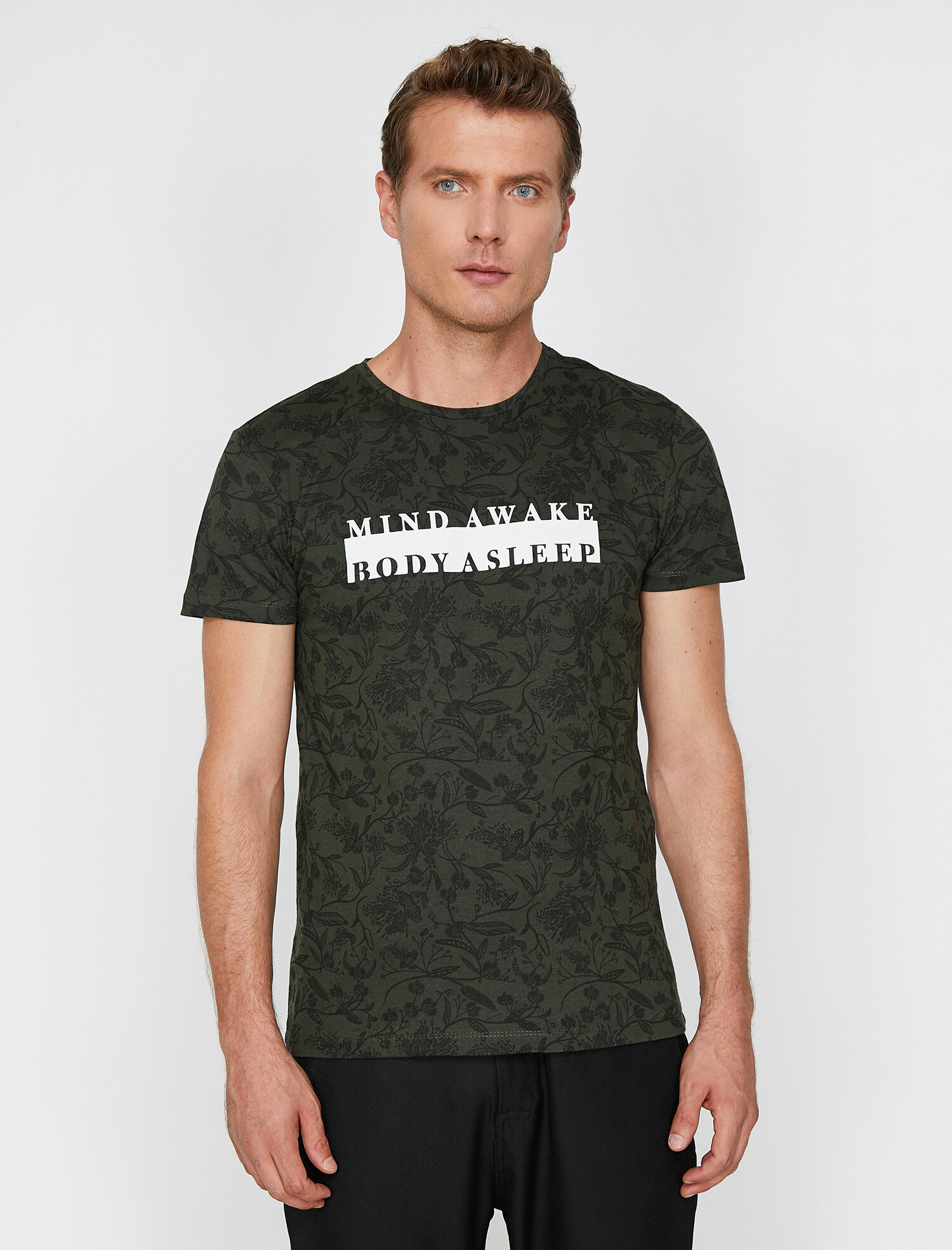 

Футболка Koton 9YAM11919CK L Khaki design