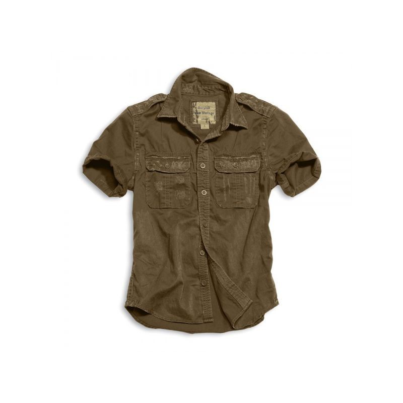 

Рубашка Surplus Raw Vintage  коричневая, Рубашка Surplus Raw Vintage S коричневая