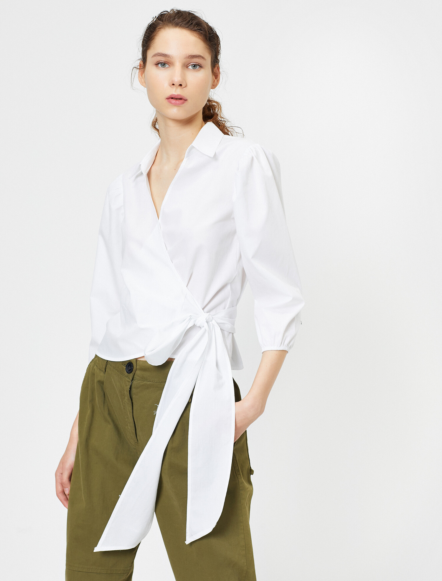 

Блузка Koton 0YAL68062OW-000  White, Блузка Koton 0YAL68062OW-000 40 White