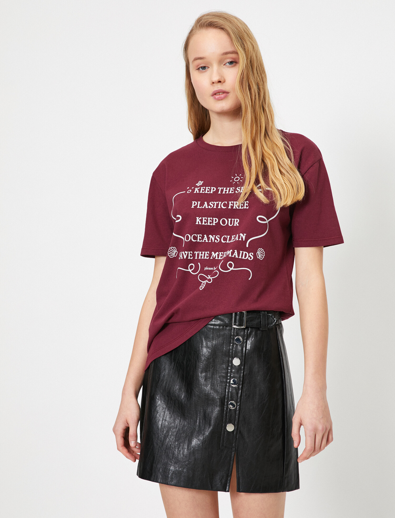 

Футболка Koton 0YAL18772IK-490  Bordeux, Футболка Koton 0YAL18772IK-490 M Bordeux