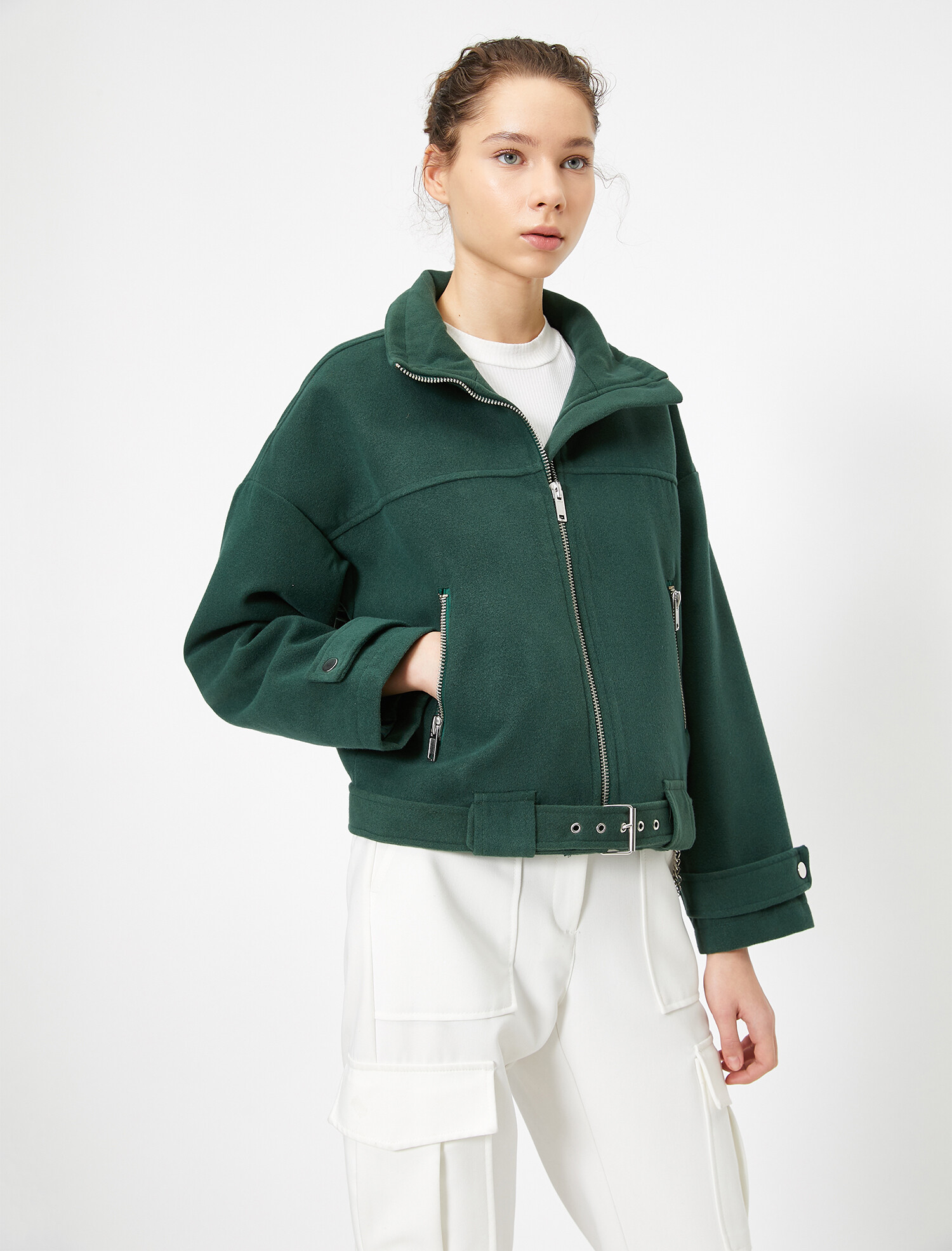 

Куртка Koton 0YAL58096IW-989 34 Dark Green