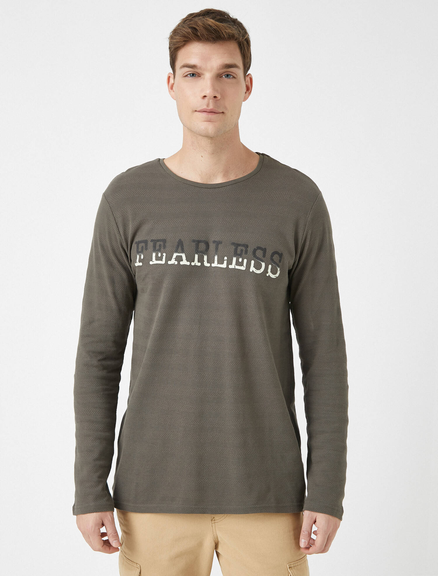

Лонгслив Koton 9KAM14153OK S Khaki