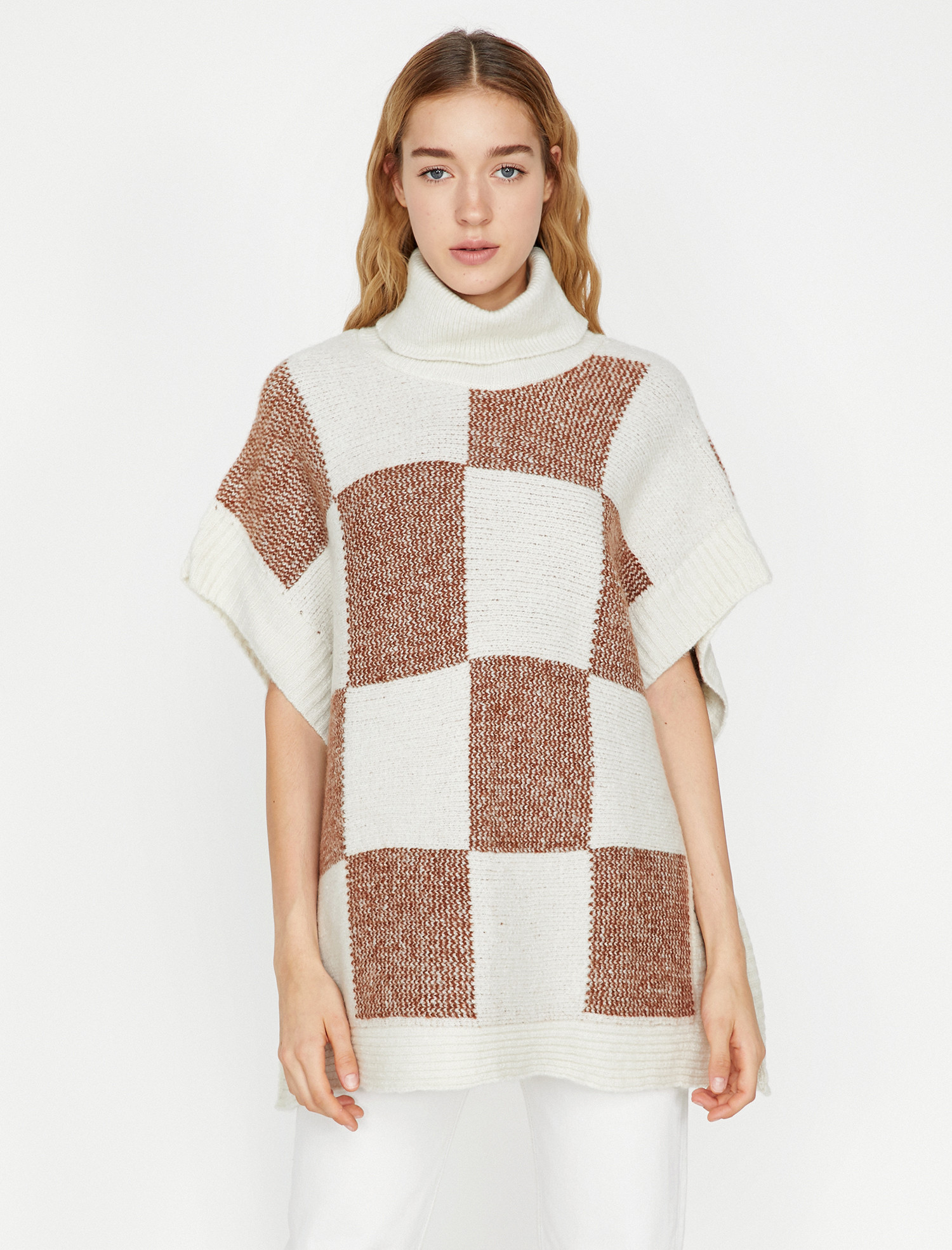 

Пончо Koton 9KAK93676YT-08R L-XL Brown Check
