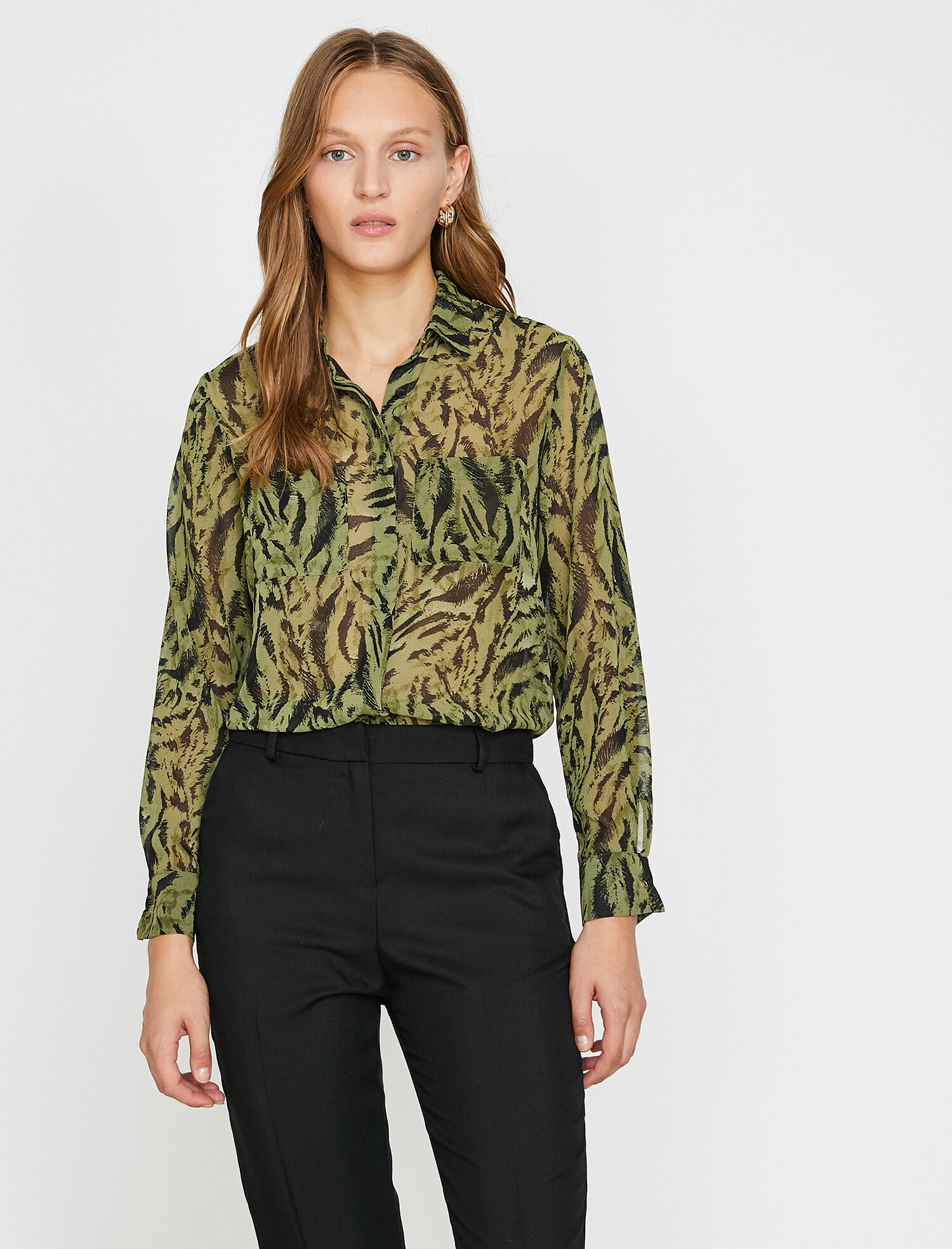

Рубашка Koton 0KAK68661PW-05V  Khaki Design, Рубашка Koton 0KAK68661PW-05V 40 Khaki Design