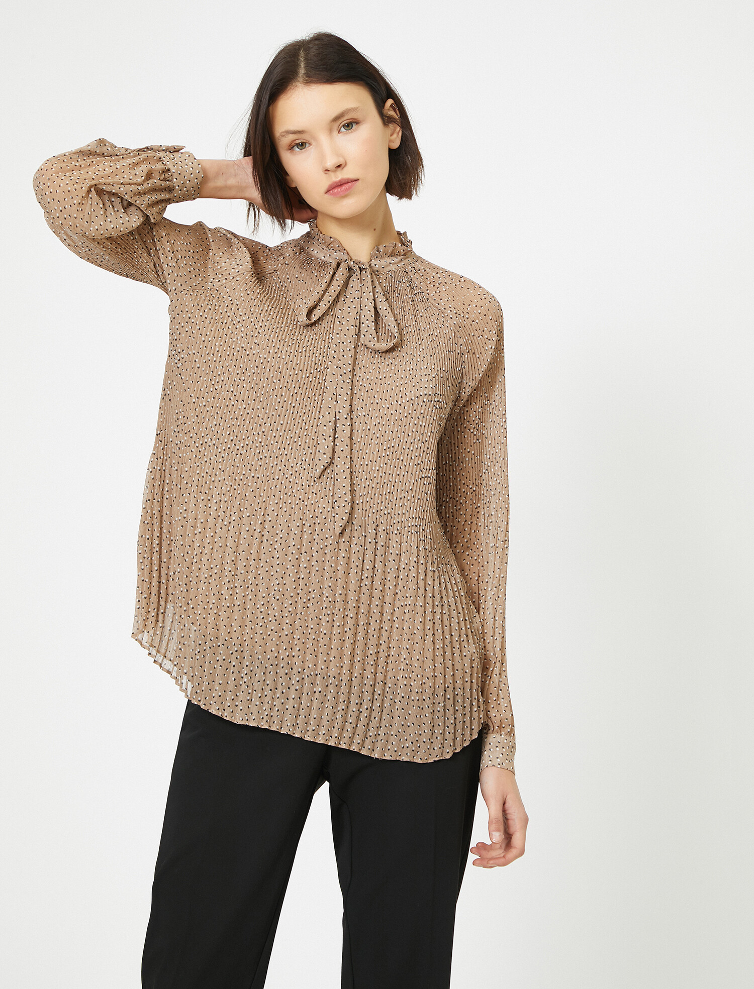 

Блузка Koton 0KAK68016PW-03D  Beige Design, Блузка Koton 0KAK68016PW-03D 40 Beige Design
