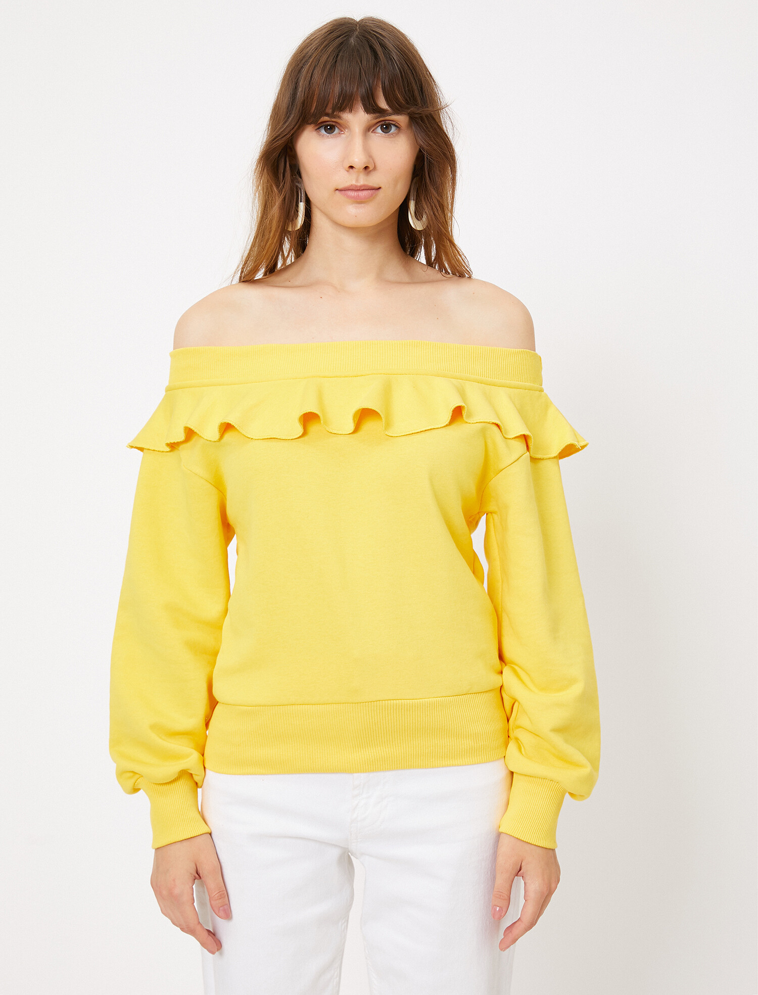 

Свитшот Koton 0KAF10653OK-184  Yellow, Свитшот Koton 0KAF10653OK-184 M Yellow