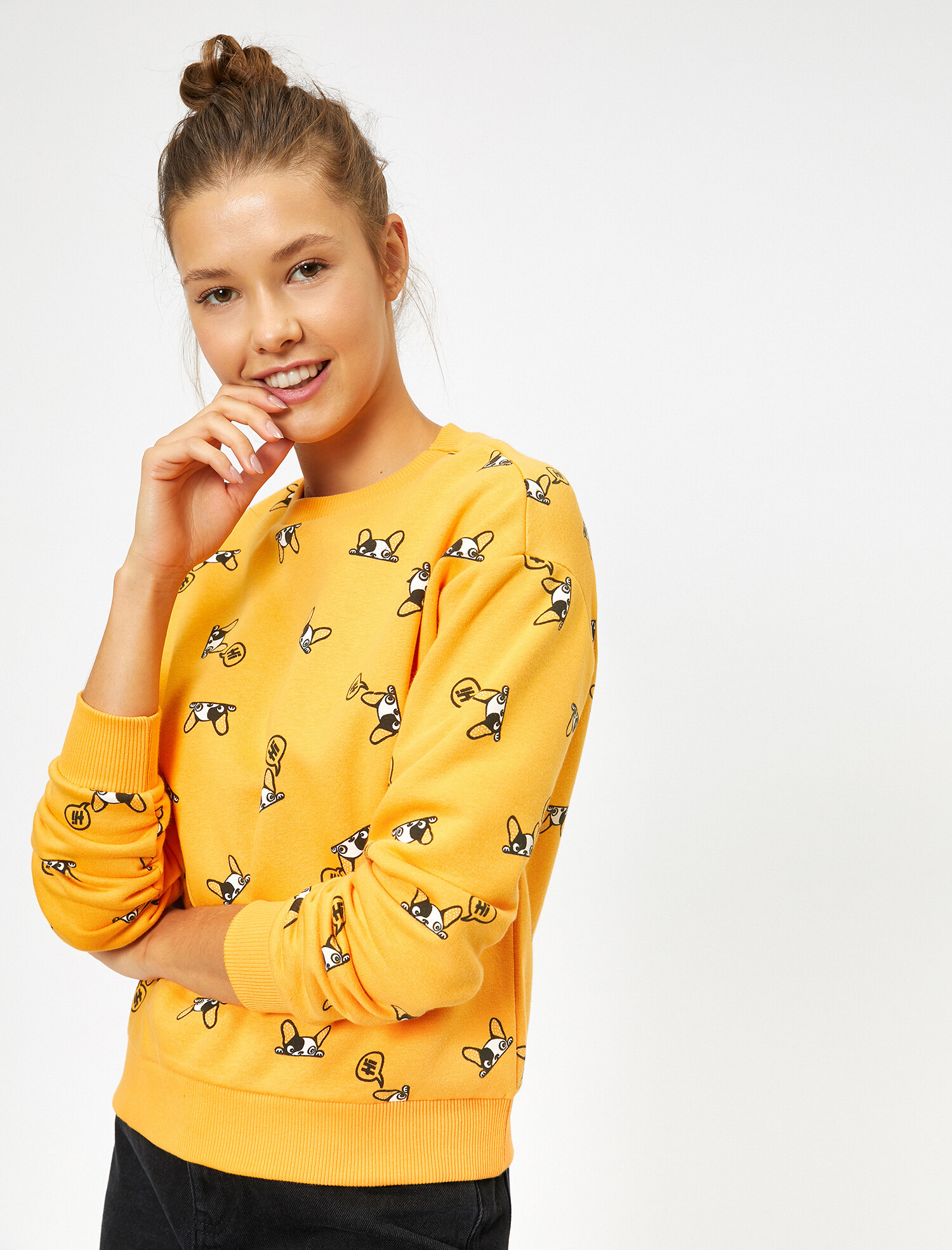 

Свитшот Koton 0KAL18483IK-02D M Mustard Design