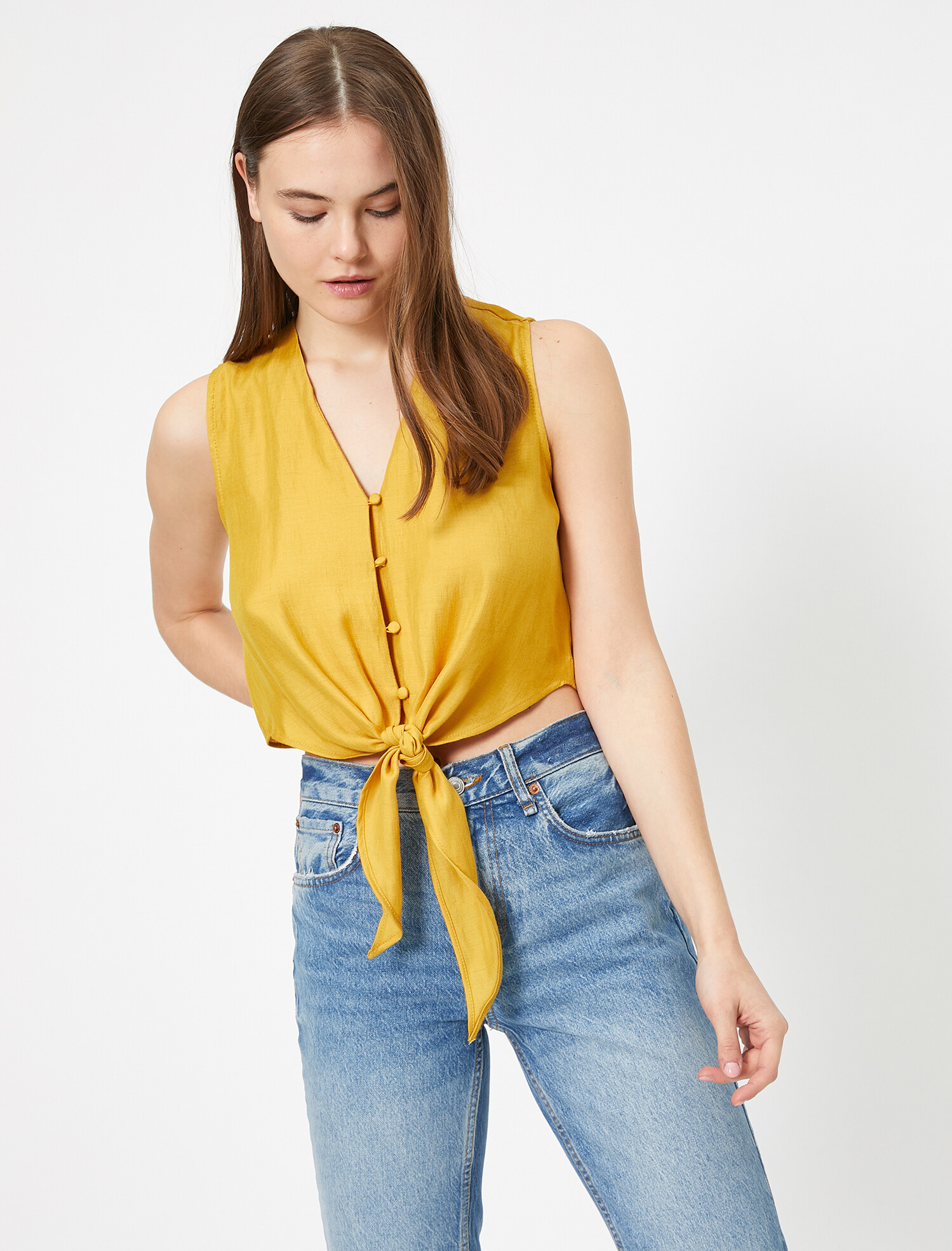 

Топ Koton 0YAK62938UW-175  Mustard, Топ Koton 0YAK62938UW-175 40 Mustard